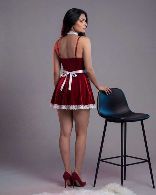 Hottie Chef by Pusmee – Maroon – Back view